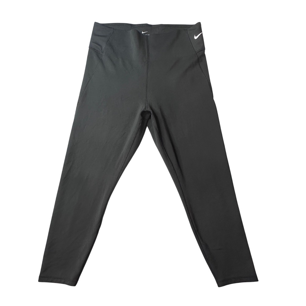 Nike Leggings Womens L Black Dri-FIT BV1364-010 Training Cropped Athletic Pants